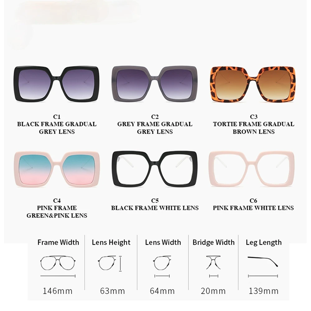 2021 Oversized Sunglasses Women Luxury Big Frame Square Clear Lens Sun Glasses Vintage Gradient Shades Lentes De Sol Mujer
2021 Oversized Sunglasses Women Luxury Big Frame Square Clear Lens Sun Glasses Vintage Gradient Shades Lentes De Sol Mujer
