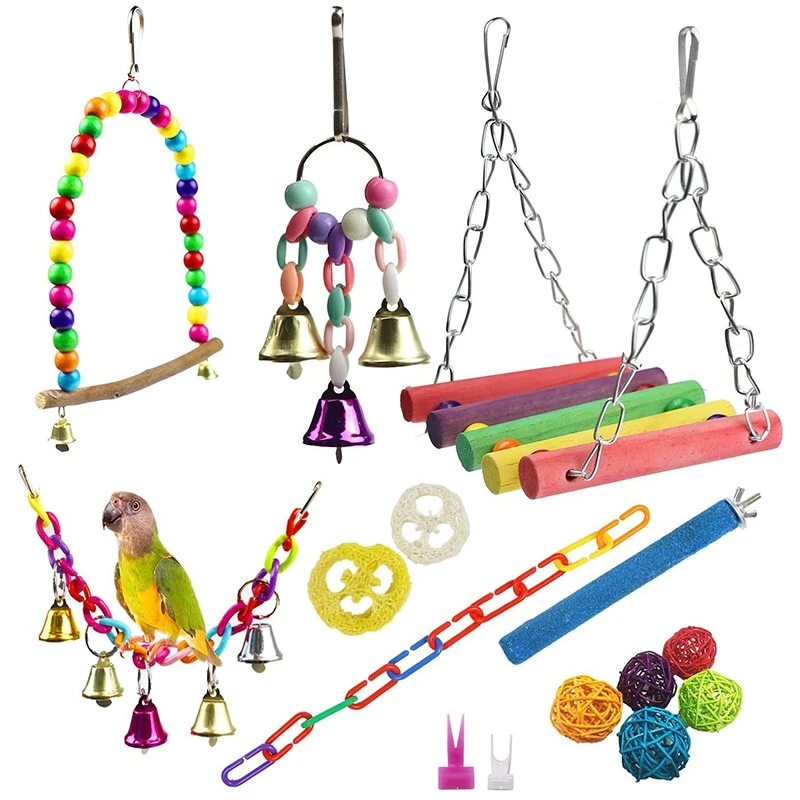 15 Packs Bird Parrot Swing Chewing Toys, Parrots Chewing Hanging Pet Birds Cage Toys Suitable for Small Parakeets
15 Packs Bird Parrot Swing Chewing Toys, Parrots Chewing Hanging Pet Birds Cage Toys Suitable for Small Parakeets
