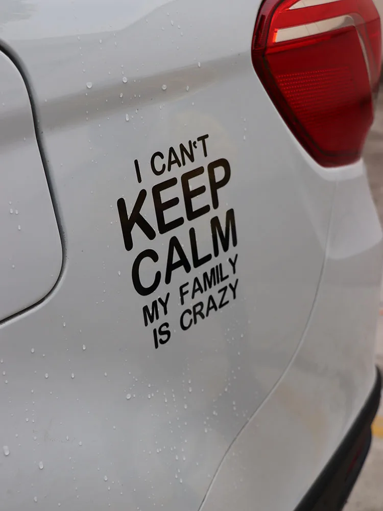 ZTTZDY 13CM*14.7CM I Can't Keep Calm My Family Is Crazy Funny Vinyl Car Sticker Decor ZJ2-0266
ZTTZDY 13CM*14.7CM I Can't Keep Calm My Family Is Crazy Funny Vinyl Car Sticker Decor ZJ2-0266