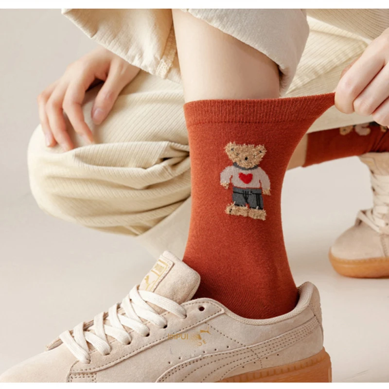 5 Pairs Cotton Socks Women Set White Cute Kawaii Female Student Ladies Autumn Japanese 3D Cartoon Bear Short Tube Casual Socks
5 Pairs Cotton Socks Women Set White Cute Kawaii Female Student Ladies Autumn Japanese 3D Cartoon Bear Short Tube Casual Socks