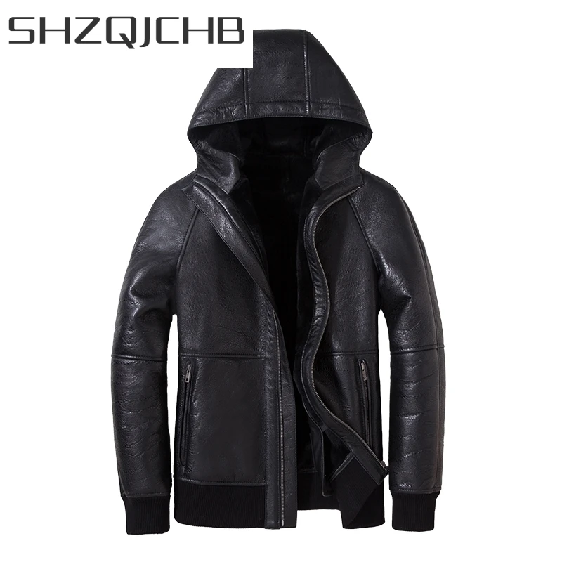 JCHB 2021 Coat Fur Natural Real men Short Men's Jackets Real Sheepskin Leather Jacket Men Shearling Hooded Winter Chaqueta Homb
JCHB 2021 Coat Fur Natural Real men Short Men's Jackets Real Sheepskin Leather Jacket Men Shearling Hooded Winter Chaqueta Homb