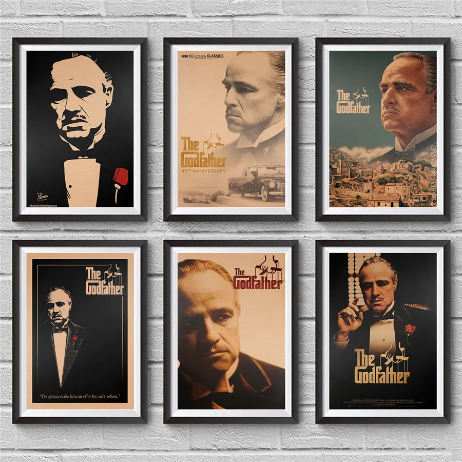 The Godfather классический настенный киноплакат художественная наклейка винтажная