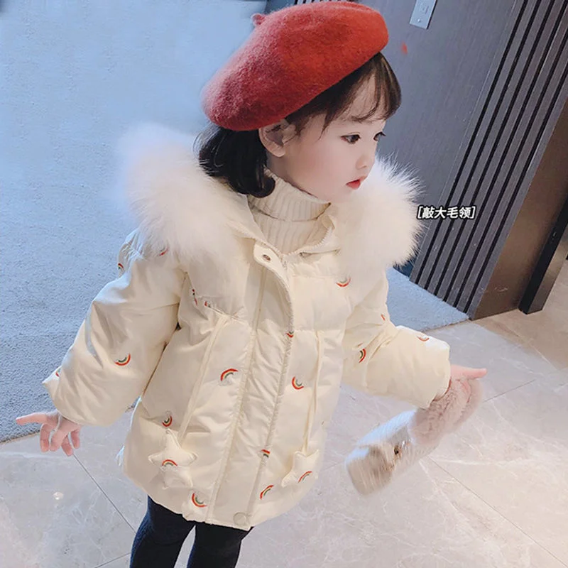 Winter Jacket For Girls Children's Clothing Sweet Baby Rainbow Printing Warm Long Artifical Fur Coat For 3-7 Years Kids Parkas
Winter Jacket For Girls Children's Clothing Sweet Baby Rainbow Printing Warm Long Artifical Fur Coat For 3-7 Years Kids Parkas