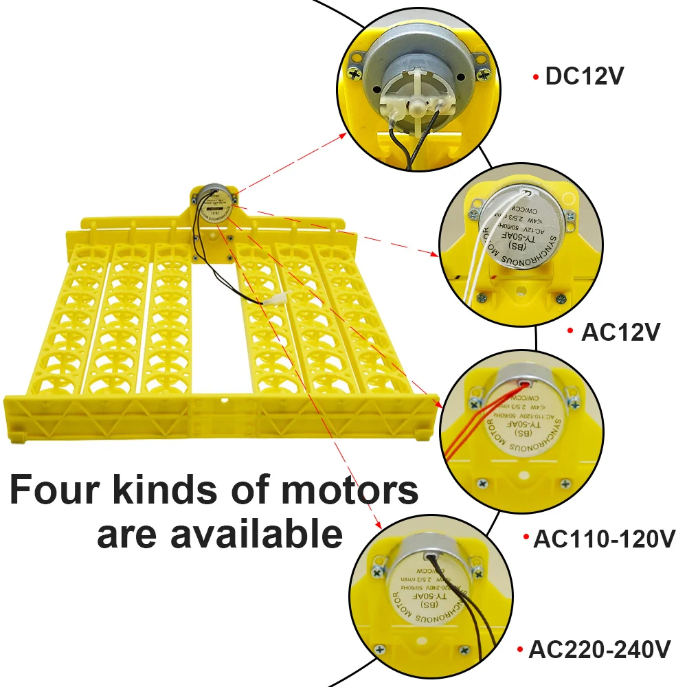 6 pcs 48 Cell Automatic Egg Incubator Automatic Egg Turning Chicken Plastic Egg Tray For Incubator With 220V Motor
6 pcs 48 Cell Automatic Egg Incubator Automatic Egg Turning Chicken Plastic Egg Tray For Incubator With 220V Motor