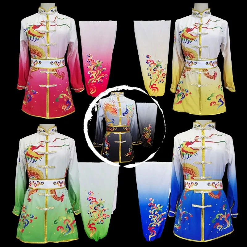 Wushu Stage Dragon Lion Dance Kungfu set Tai Chi Uniform Print Kids Women Men Chinese National Folk Perfmance Ancient Costume
Wushu Stage Dragon Lion Dance Kungfu set Tai Chi Uniform Print Kids Women Men Chinese National Folk Perfmance Ancient Costume