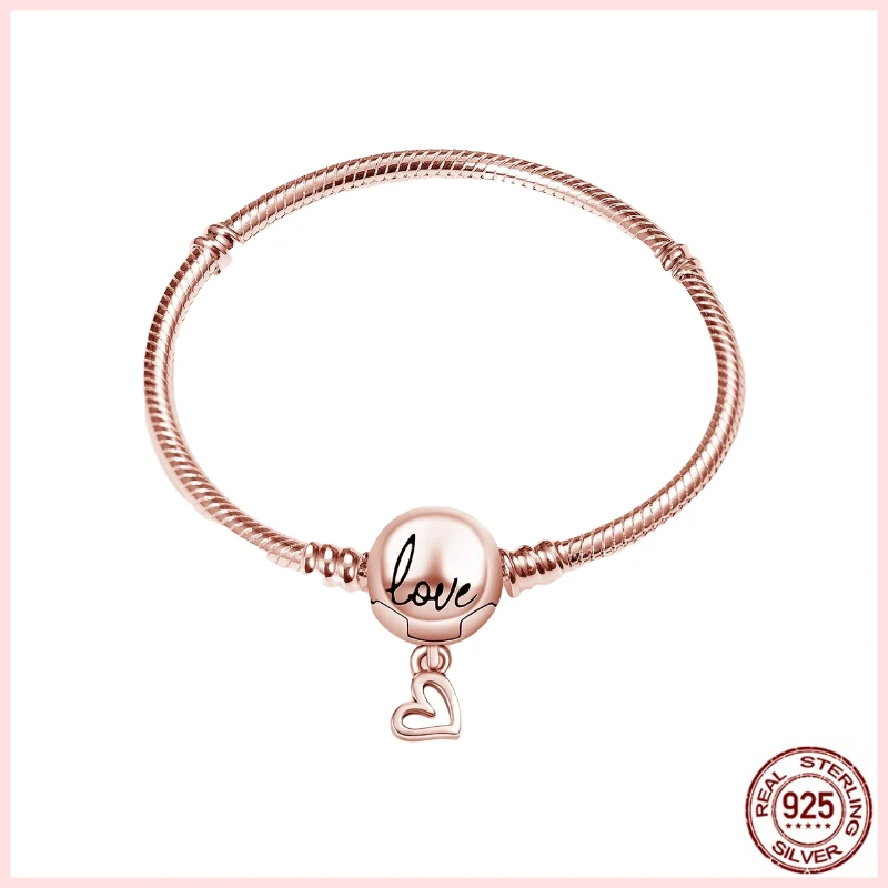 2021 New Rose Gold Bracelet For Women DIY Bracelet Bangle Sterling Silver 925 Jewelry Sieraden Fit Pandora Original Charms
2021 New Rose Gold Bracelet For Women DIY Bracelet Bangle Sterling Silver 925 Jewelry Sieraden Fit Pandora Original Charms