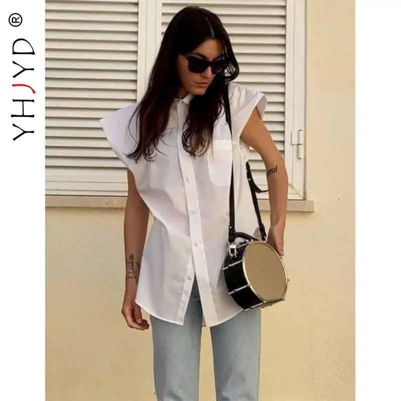 YHJYD Collared Flying Sleeve Button Up Shirts White Black Stylish Tops for Women Fall Clothing 2021 Elegant Blouse
YHJYD Collared Flying Sleeve Button Up Shirts White Black Stylish Tops for Women Fall Clothing 2021 Elegant Blouse