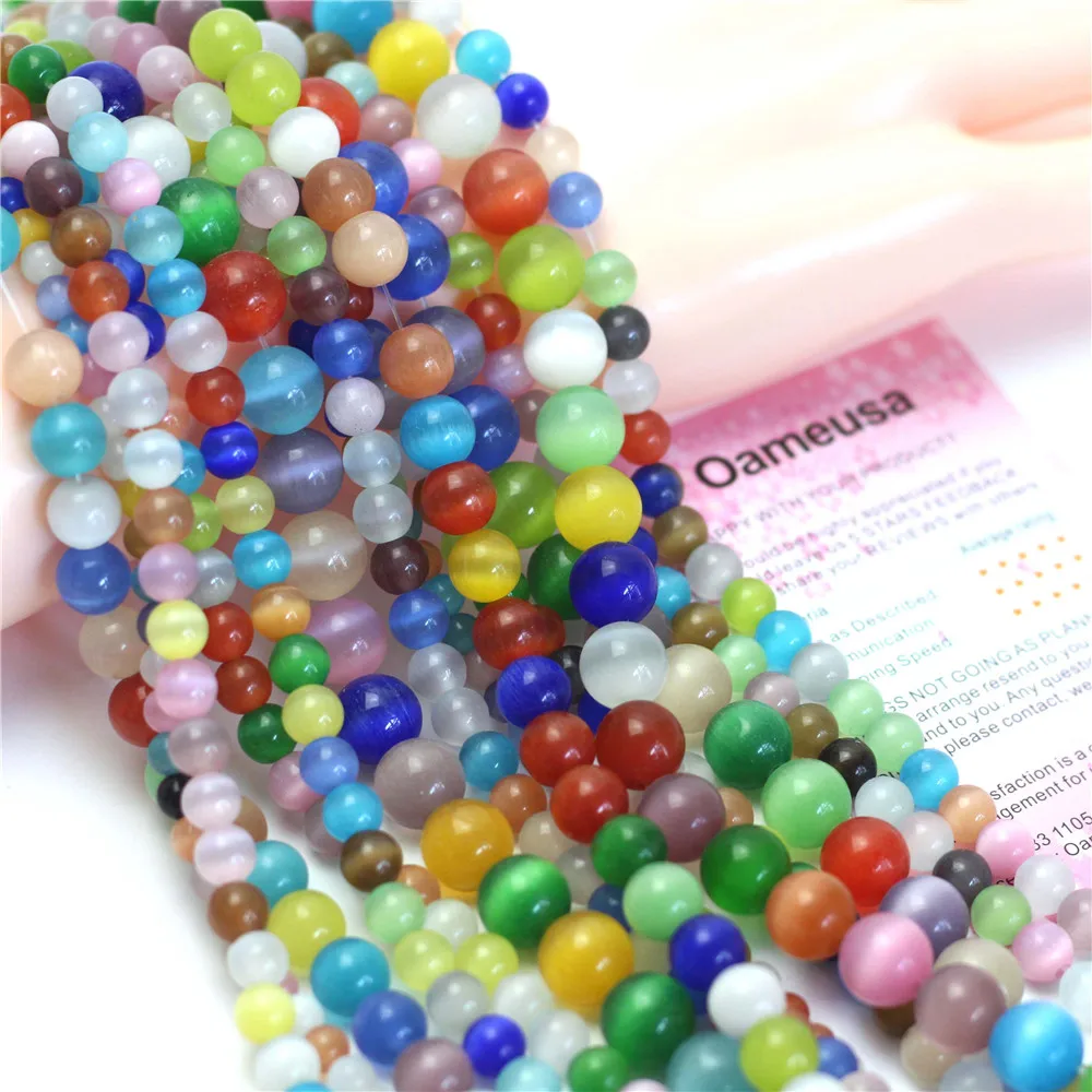 Oameusa Natural Colored Cat's Eye Agates Beads Stone Beads Loose Beads For Jewelry Making Spacer Beads Accessories Diy Make
Oameusa Natural Colored Cat's Eye Agates Beads Stone Beads Loose Beads For Jewelry Making Spacer Beads Accessories Diy Make