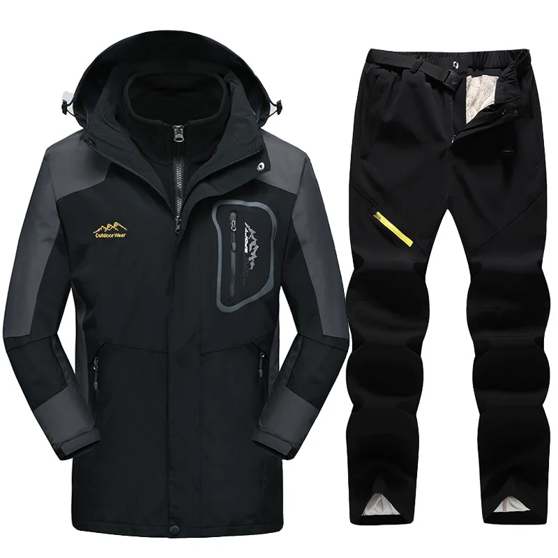 Men Ski Suit Waterproof Camping Hiking Jackets and Pants Winter Outdoor Sports Ski Set Male Thick Warm Skiing Snowboarding Suits
Men Ski Suit Waterproof Camping Hiking Jackets and Pants Winter Outdoor Sports Ski Set Male Thick Warm Skiing Snowboarding Suits