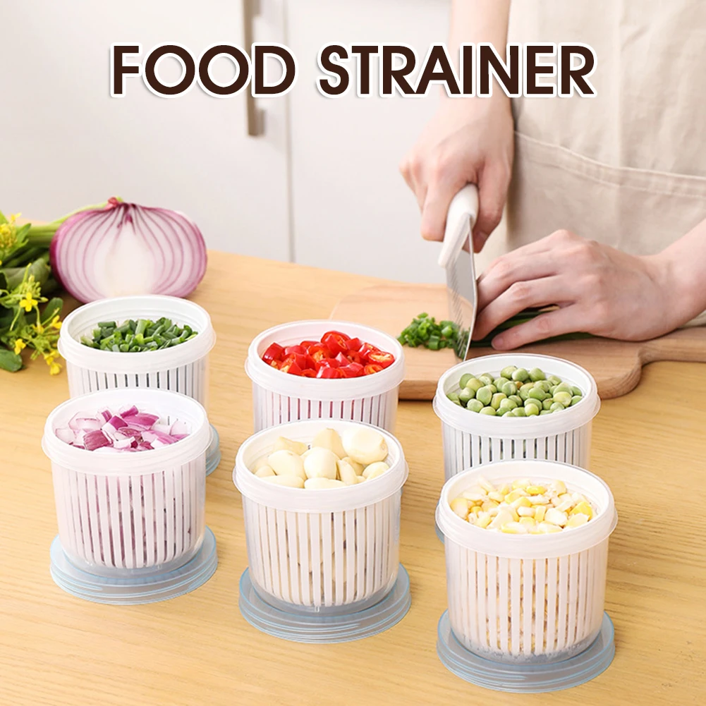 Kicthen Drain Storage Box Removable Drain Basket Double Layer Vegetable Sealed Keeper for Garlic Chopped Green Onion Fruit
Kicthen Drain Storage Box Removable Drain Basket Double Layer Vegetable Sealed Keeper for Garlic Chopped Green Onion Fruit