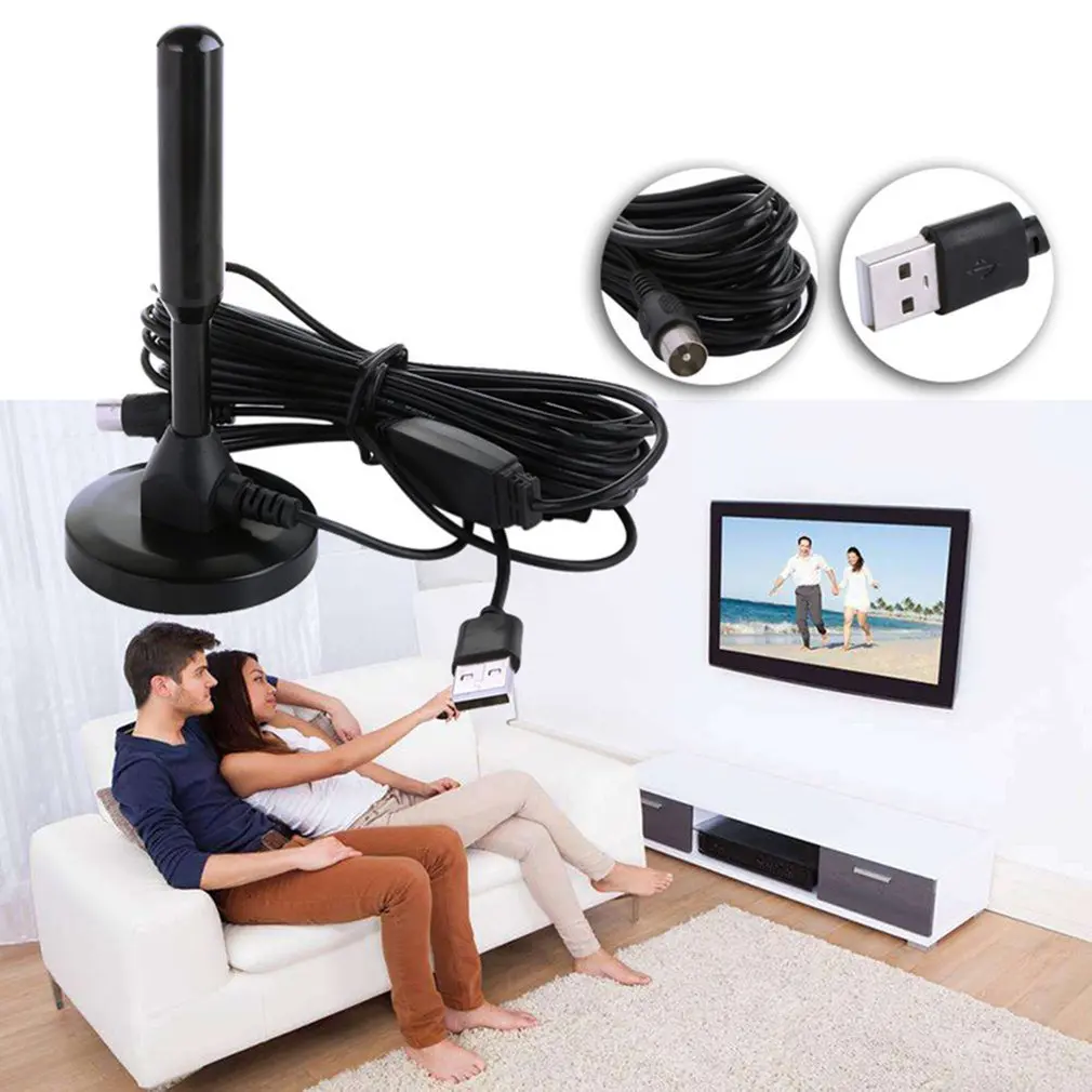 Indoor DVB-T HD TV Antenna Indoor Black Television USB Amplifier Digital Ground Wave Hdtv DTMB Car TV Aerial Antenna
Indoor DVB-T HD TV Antenna Indoor Black Television USB Amplifier Digital Ground Wave Hdtv DTMB Car TV Aerial Antenna