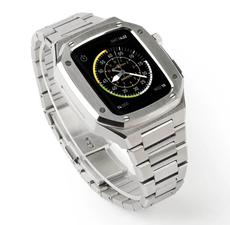 45mm Stainless Steel Band Set Modification for Apple Watch Band 42mm 40 44mm Metal Watch Case for iWatch Series 7 6 SE 5 4 3 2 1
45mm Stainless Steel Band Set Modification for Apple Watch Band 42mm 40 44mm Metal Watch Case for iWatch Series 7 6 SE 5 4 3 2 1