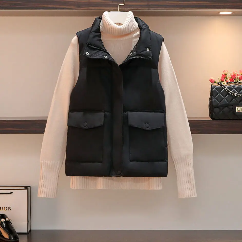 Autumn And Winter Ladies FashionTurtleneck Down Sleeveless Cardigan Vest Waistcoat Bread Coat
Autumn And Winter Ladies FashionTurtleneck Down Sleeveless Cardigan Vest Waistcoat Bread Coat