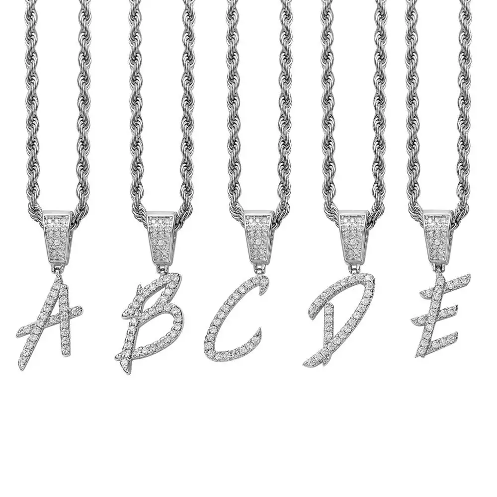 Letter Pendant Hip Hop Iced Out Bling Rope chain Necklace Trendy Rapper Jewelry Cubic Zirconia PMN08
Letter Pendant Hip Hop Iced Out Bling Rope chain Necklace Trendy Rapper Jewelry Cubic Zirconia PMN08