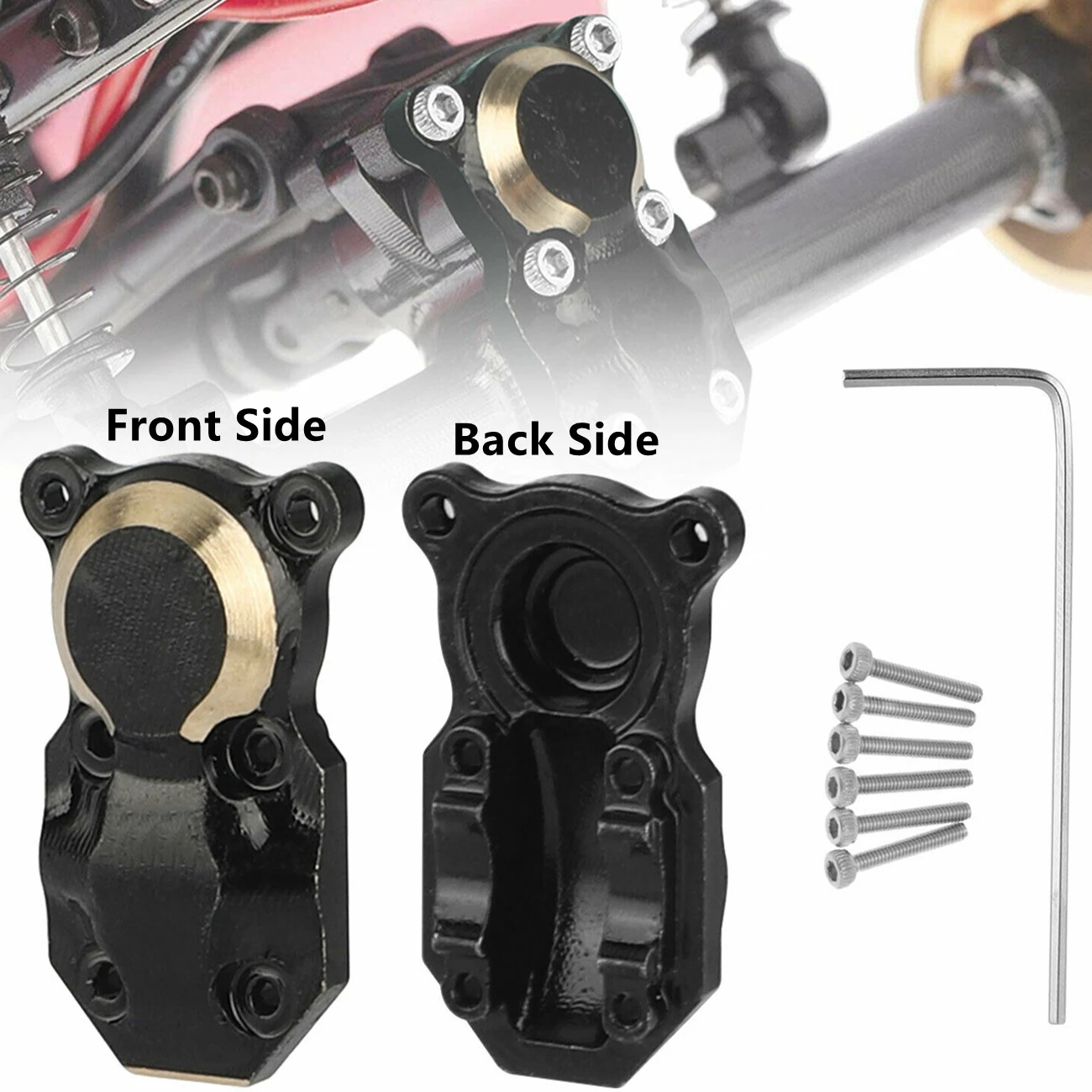 1/24 обновленная латунная крышка корпуса для передней/задней оси радиоуправляемого автомобиля, Корпус Корпуса для Axial SCX24 90081 100001 C10, запасные аксессуары 
1/24 обновленная латунная крышка корпуса для передней/задней оси радиоуправляемого автомобиля, Корпус Корпуса для Axial SCX24 90081 100001 C10, запасные аксессуары