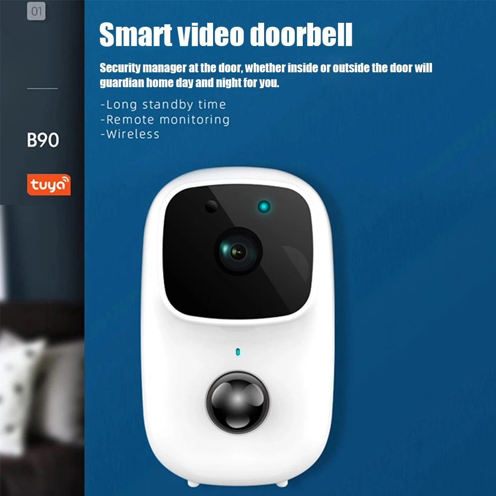 Wireless Camera Outdoor WiFi Cameras Nest Doorbell Smart Battery Camera Night Vision Visual Recording Security Door Bell White
Wireless Camera Outdoor WiFi Cameras Nest Doorbell Smart Battery Camera Night Vision Visual Recording Security Door Bell White