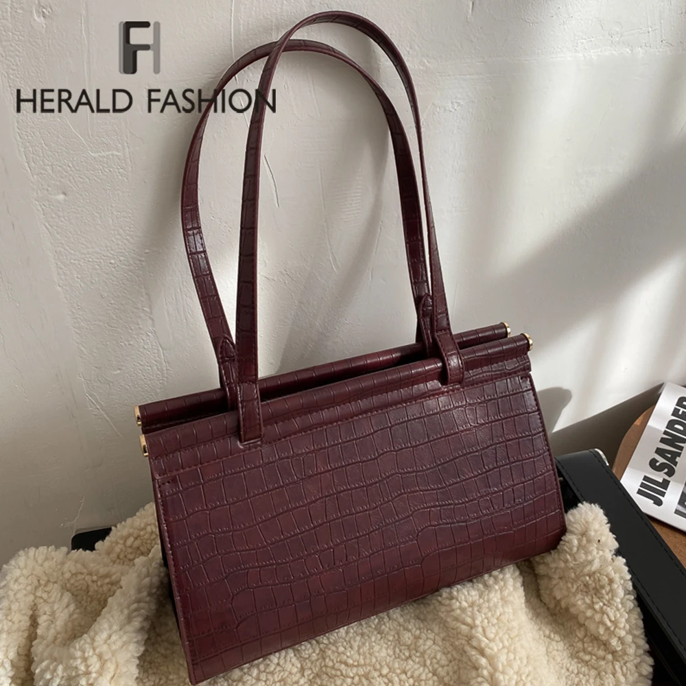 Crocodile Pattern Shoulder Bag For Women PU Leather Armpit Bag France Baguette Shape Bag Casual Female Handbags Advanced Totes
Crocodile Pattern Shoulder Bag For Women PU Leather Armpit Bag France Baguette Shape Bag Casual Female Handbags Advanced Totes