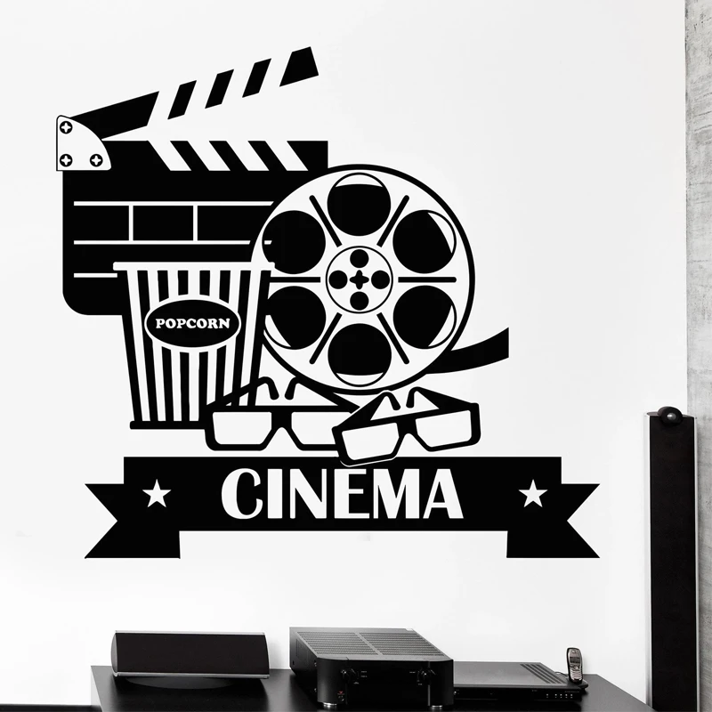 Film Wall Stickers Cinema Vinyl Decal Movie Camera Wall Decor Filming Sticker Screening Room Decoration Popcorn Glasses C12-01 
Film Wall Stickers Cinema Vinyl Decal Movie Camera Wall Decor Filming Sticker Screening Room Decoration Popcorn Glasses C12-01
