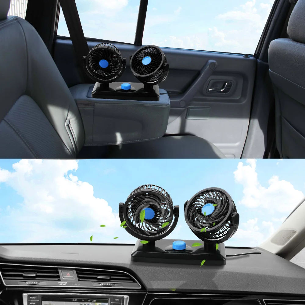 12V/24V Low Noise Cooling Air Fan 360 Degree Rotating All-Round Adjustable Car Auto Air Cooling Dual Head Fan
12V/24V Low Noise Cooling Air Fan 360 Degree Rotating All-Round Adjustable Car Auto Air Cooling Dual Head Fan