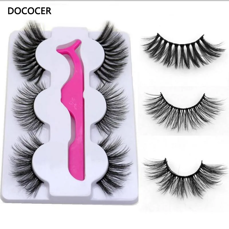 3 Pairs 6D Mink False Eyelashes With Tweezer Crisscross Natural Makeup Eyelash Fluffy Mink Fake Lashes for Women's Fashion
3 Pairs 6D Mink False Eyelashes With Tweezer Crisscross Natural Makeup Eyelash Fluffy Mink Fake Lashes for Women's Fashion