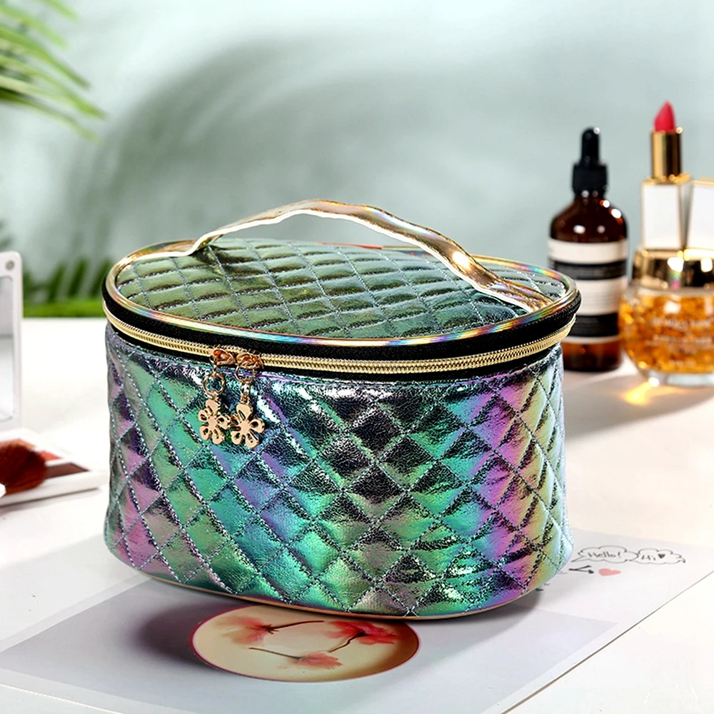 Fashion Women Comestic Bag Makeup Case for Women with PU Leather Laser Color Travel Toiletries Storage Organize Women Handbag
Fashion Women Comestic Bag Makeup Case for Women with PU Leather Laser Color Travel Toiletries Storage Organize Women Handbag