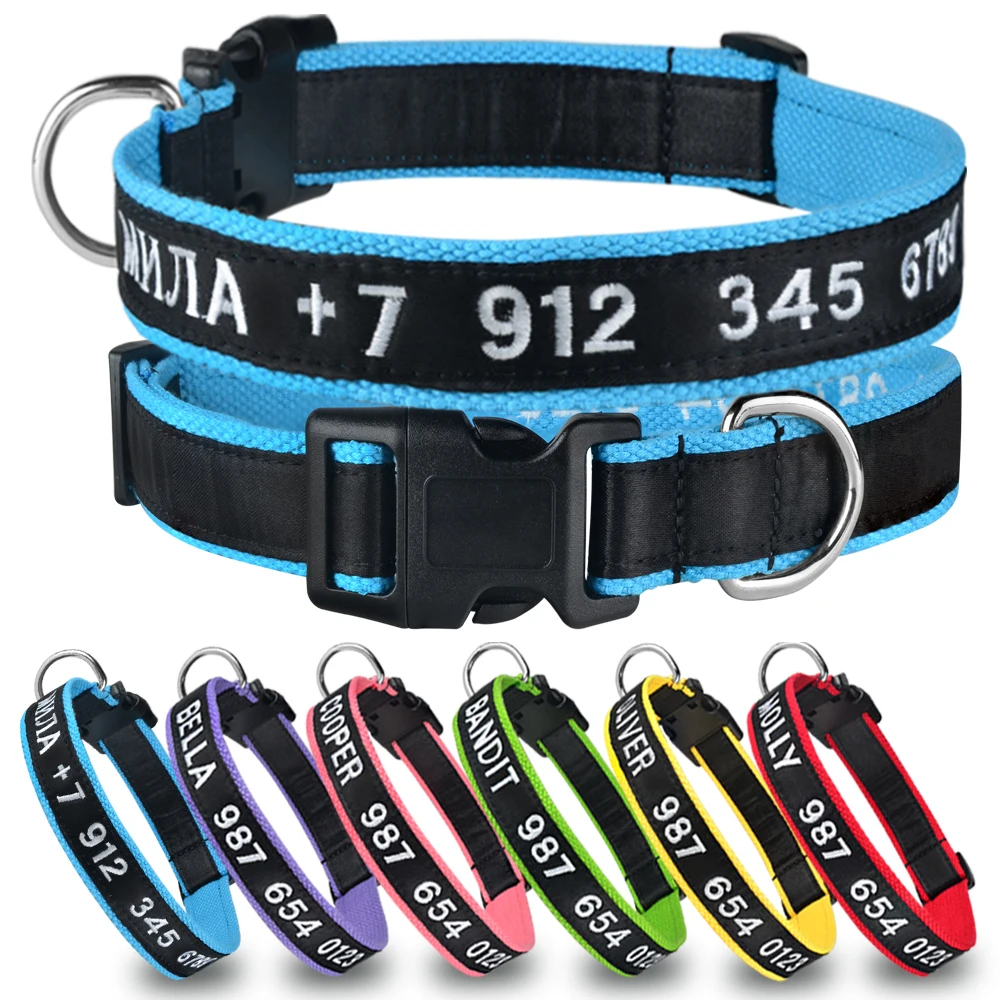 Nylon Embroidered Custom Personalized Dog Collar Pure cotton Pet Collars Adjustable Puppy Nameplate ID Collar Small Medium Large
Nylon Embroidered Custom Personalized Dog Collar Pure cotton Pet Collars Adjustable Puppy Nameplate ID Collar Small Medium Large