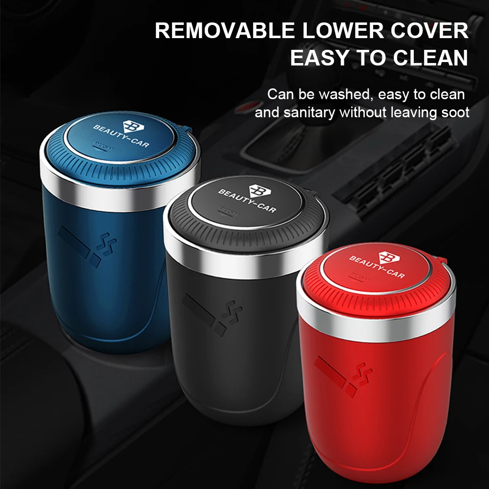Car Ashtray With LED Light Push Type Lid Multifunctional Auto Vehicle Cigarette Holder Ashtray Trash Can Interior Decoration
Car Ashtray With LED Light Push Type Lid Multifunctional Auto Vehicle Cigarette Holder Ashtray Trash Can Interior Decoration