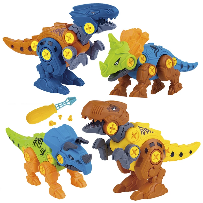 4Pcs DIY disassembly assembly dinosaur toy set screw nut combination assembling dinosaur model educational toy for children kids
4Pcs DIY disassembly assembly dinosaur toy set screw nut combination assembling dinosaur model educational toy for children kids
