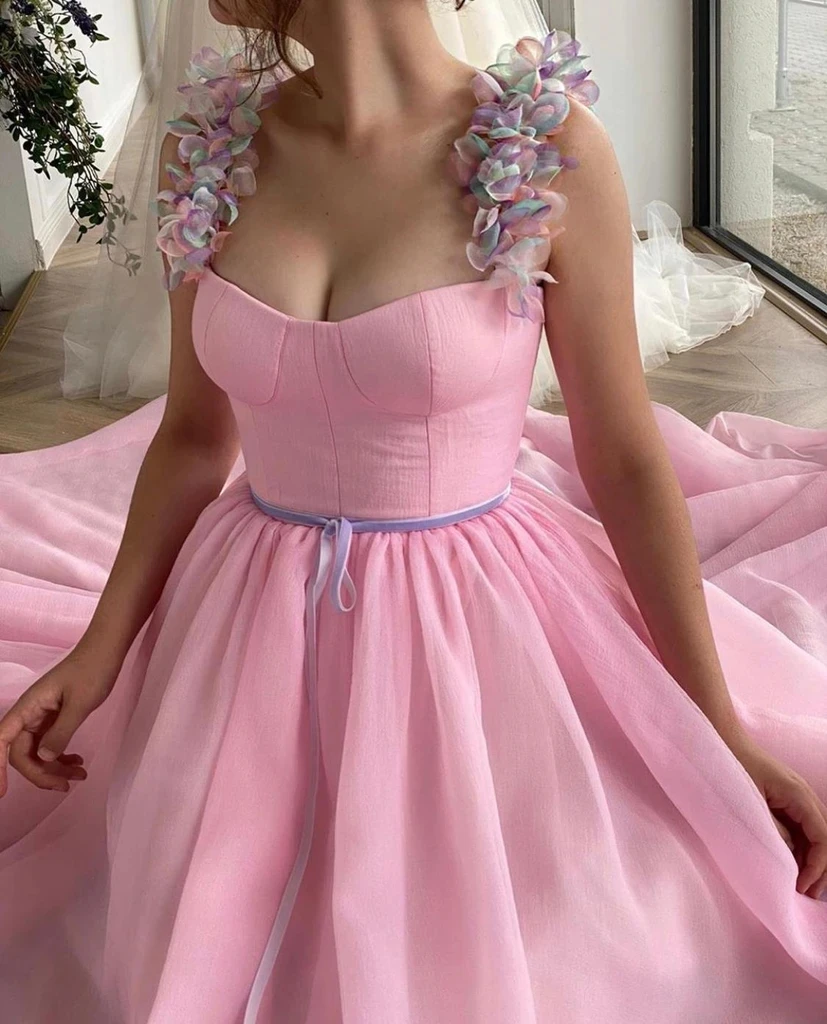Pink Moroccan Evening Dresses A-line Spaghetti Straps Tulle Flowers Backless Long Turkey Dubai Saudi Arabia Prom Dress Gown
Pink Moroccan Evening Dresses A-line Spaghetti Straps Tulle Flowers Backless Long Turkey Dubai Saudi Arabia Prom Dress Gown