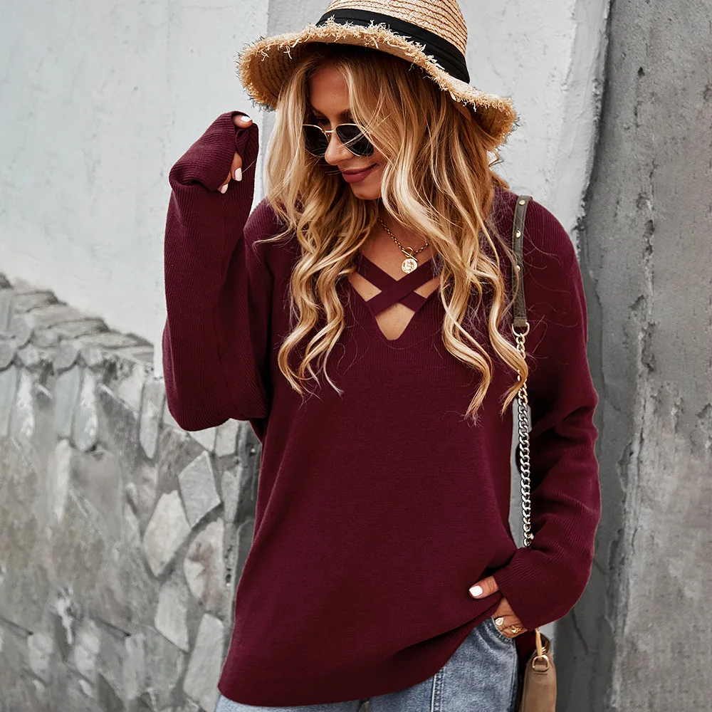New European and American Sweaters 2021 Spring And Autumn Casual Long-Sleeved V-neck Sexy Office Women's Top Coat
New European and American Sweaters 2021 Spring And Autumn Casual Long-Sleeved V-neck Sexy Office Women's Top Coat