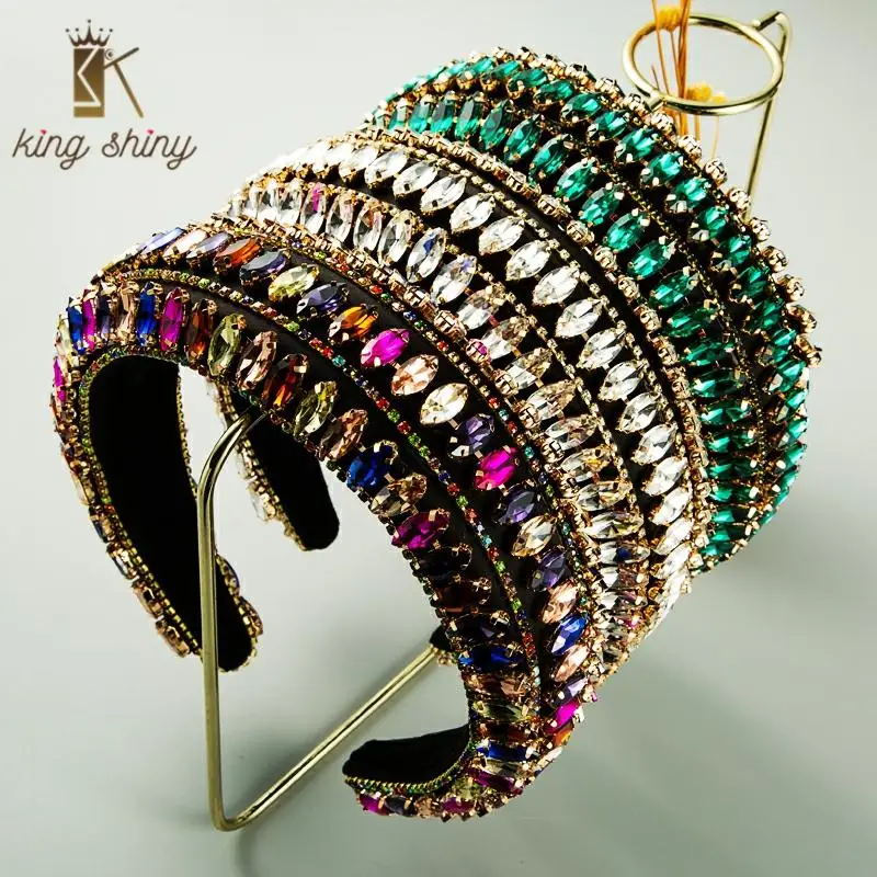Luxurious Baroque Multi Color Crystal Headband for Woman Charm Metal Belt Thick Sponge Hairband Woman Wedding Party Hair Jewelry
Luxurious Baroque Multi Color Crystal Headband for Woman Charm Metal Belt Thick Sponge Hairband Woman Wedding Party Hair Jewelry