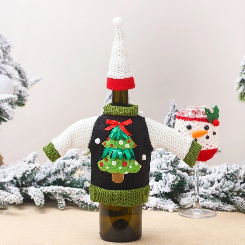 41XB 4 Sets Christmas Decorations Knitted Sweater Wine Bottle Cover Bag Hat New Year Xmas Party Gift
41XB 4 Sets Christmas Decorations Knitted Sweater Wine Bottle Cover Bag Hat New Year Xmas Party Gift