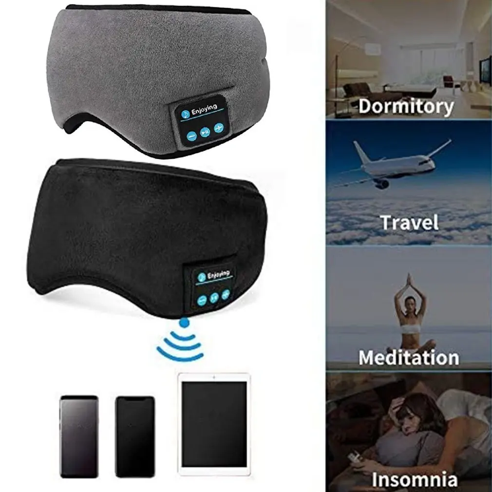 Bluetooth 5.0 Sleeping Eye Mask Travel Music Headphone Wireless Headset Eye Shades for Running Sports
Bluetooth 5.0 Sleeping Eye Mask Travel Music Headphone Wireless Headset Eye Shades for Running Sports