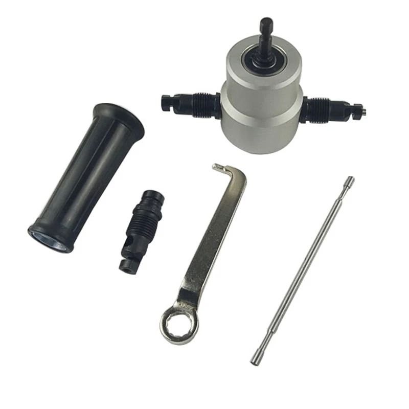 Supplies Cutter drilling kit Set Sheet Metal Nibbler Wrench Parts Silver
