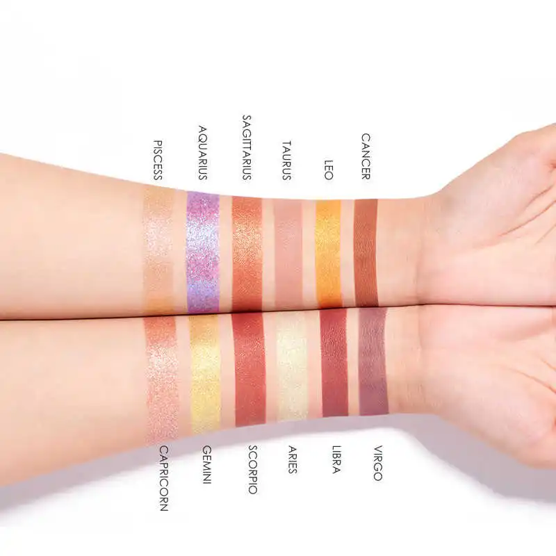 Constellation palette 12 colour shadow eye makeup nude colors palette shadow glitter 
Constellation palette 12 colour shadow eye makeup nude colors palette shadow glitter
