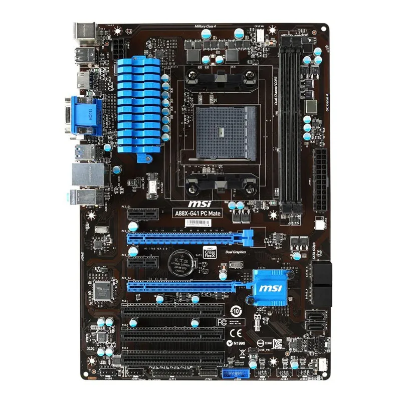 MSI A88X-G41 PC Mate Socket FM2 FM2+ AMD A88X Original Desktop Motherboard DDR3 32GB A10-7700K A6-7400K Cpus SATA3 2×PCI-E X16
MSI A88X-G41 PC Mate Socket FM2 FM2+ AMD A88X Original Desktop Motherboard DDR3 32GB A10-7700K A6-7400K Cpus SATA3 2×PCI-E X16