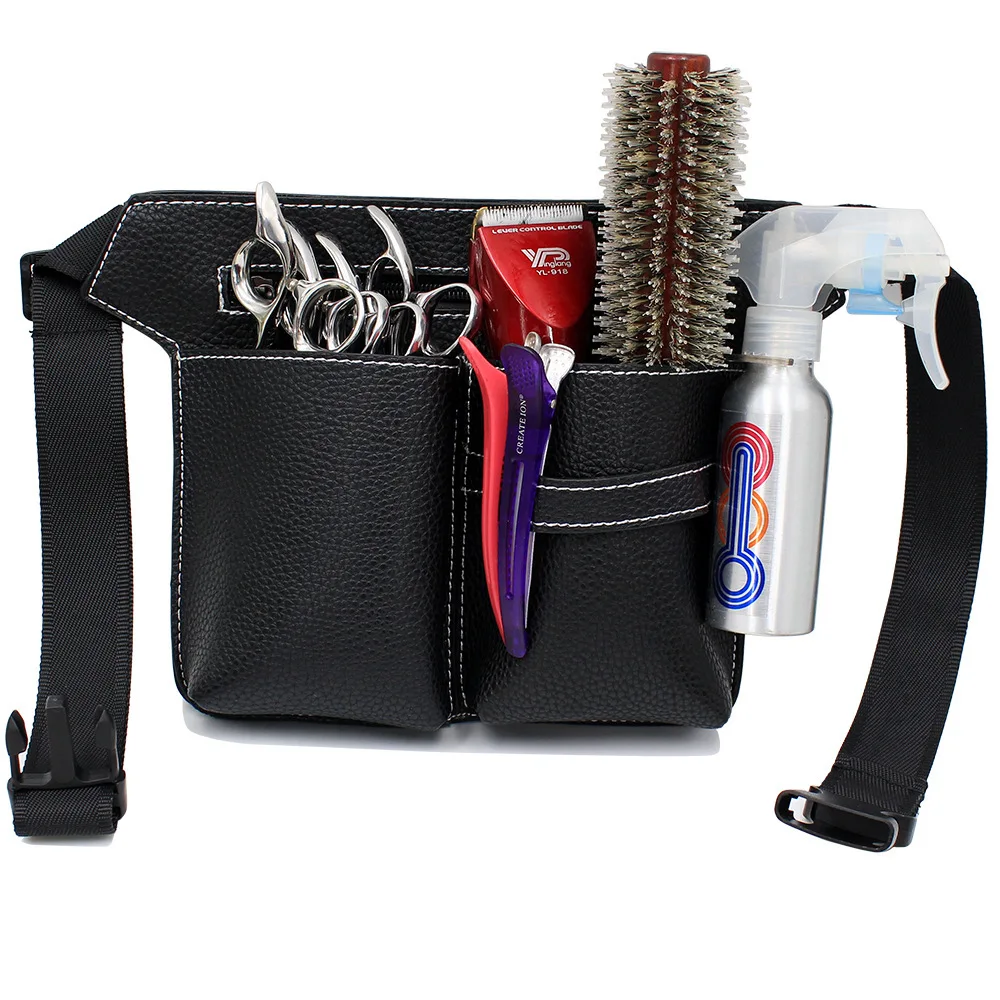 Barber bag waist slung hair salon scissors bag leather feel hair stylist pocket kit pet beautician comb.
Barber bag waist slung hair salon scissors bag leather feel hair stylist pocket kit pet beautician comb.