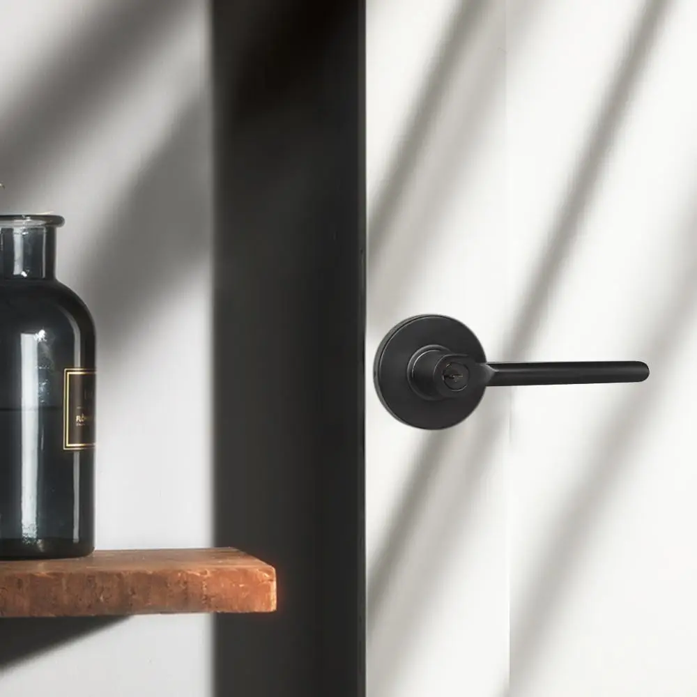 Probrico Black door handles Interior doors Front back door levers lock cylinder latch Silent door lock wooden gate handle set
Probrico Black door handles Interior doors Front back door levers lock cylinder latch Silent door lock wooden gate handle set