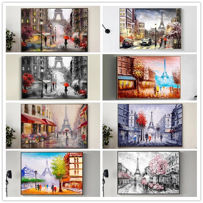 Abstract Landscape Romantic City Pedestrian Paris Eiffel Tower Canvas Painting Poster and Print Wall Art Picture for Living Room
Abstract Landscape Romantic City Pedestrian Paris Eiffel Tower Canvas Painting Poster and Print Wall Art Picture for Living Room