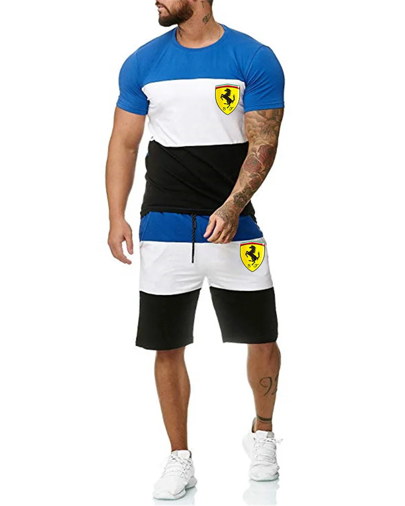 Simple casual men's track suit summer men's suit fitness suit sportswear short-sleeved T-shirt shorts quick-drying 2-piece set
Simple casual men's track suit summer men's suit fitness suit sportswear short-sleeved T-shirt shorts quick-drying 2-piece set