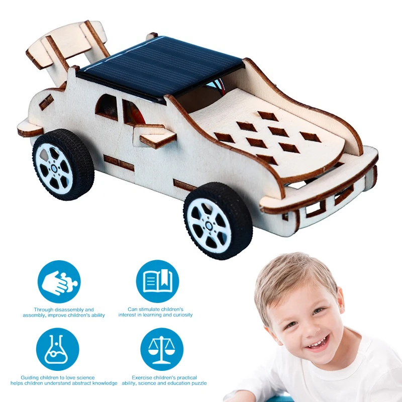 

Новинка 2021, самодельная деревянная машинка на солнечной энергии, детские развивающие игрушки, высокотехнологичная сборка, модель автомоби...