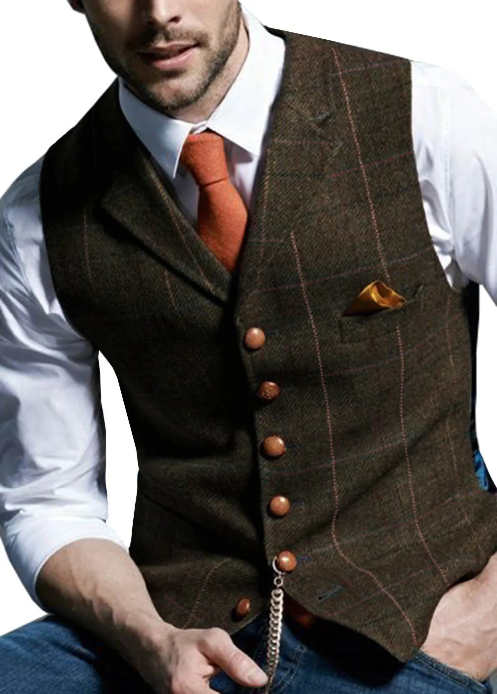 2022 Mens Suit Vest Notched Plaid Wool Herringbone Tweed Waistcoat Casual Formal Business Groomman for Wedding
2022 Mens Suit Vest Notched Plaid Wool Herringbone Tweed Waistcoat Casual Formal Business Groomman for Wedding