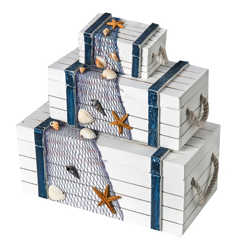 Mediterranean Ocean Wooden Box Retro Jewelry Storage Box Antique Treasure Chest Vintage Home Decoration Accessories Gift 3PCs
Mediterranean Ocean Wooden Box Retro Jewelry Storage Box Antique Treasure Chest Vintage Home Decoration Accessories Gift 3PCs