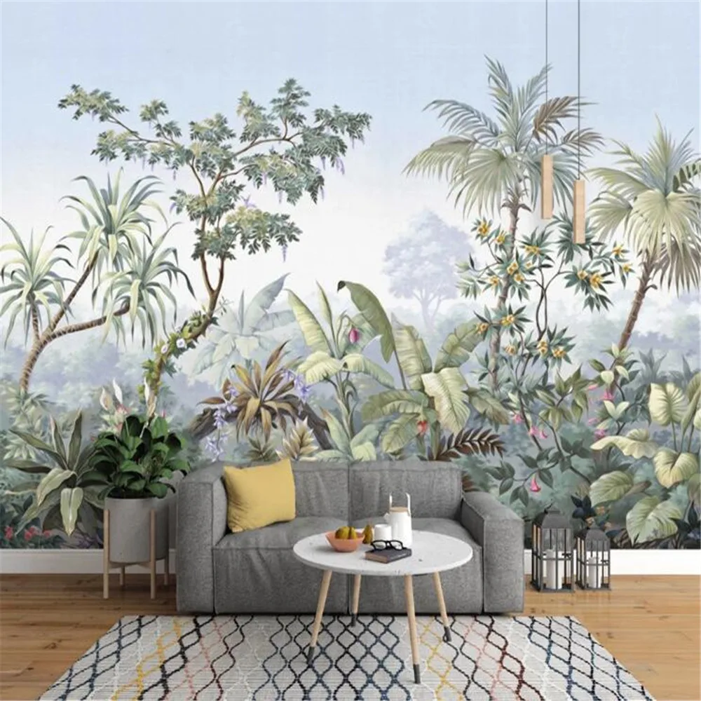 Milofi Custom 3D large wallpaper mural hand-painted garden forest rainforest banana coconut tree retro living room background wa
Milofi Custom 3D large wallpaper mural hand-painted garden forest rainforest banana coconut tree retro living room background wa