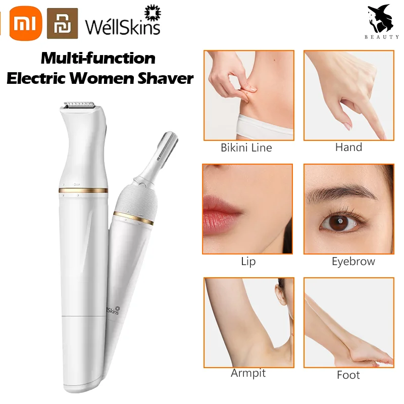 

XiaoMi Youpin Wellskins Electric Eyebrow Trimmer Eye Brow Epilator Mini Shaving Portable Razors Facial Hair Remover Clip Trimmer