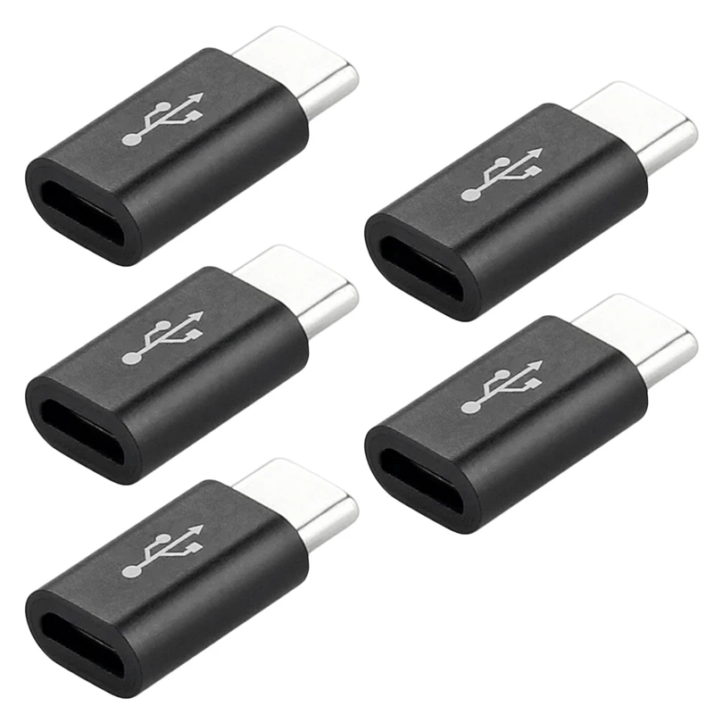 5 шт. адаптер Micro USB к Type C универсальный конвертер для PD зарядное устройство