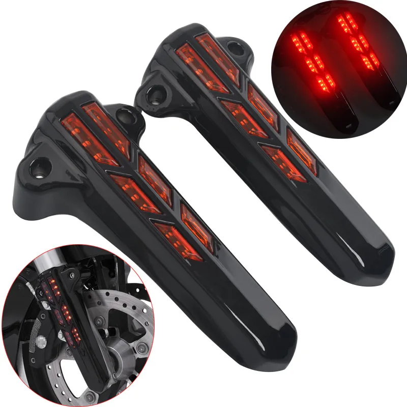 Motorcycle Front Lower Fork Leg Slide Cover Red Lens LED Auxiliary Signal Light For Harley FLHR FLHTK FLHX '14-'20 US
Motorcycle Front Lower Fork Leg Slide Cover Red Lens LED Auxiliary Signal Light For Harley FLHR FLHTK FLHX '14-'20 US