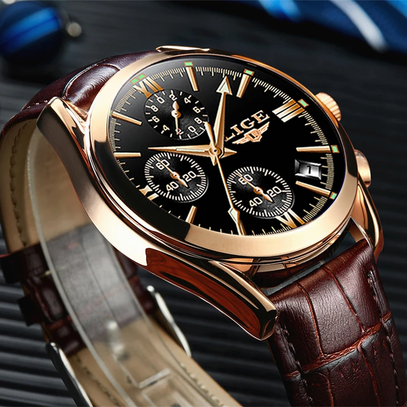 2019 LIGE Mens Watches Fashion Casual Sport Quartz Watch Men Chronograp Clock Man Leather Business Wrist watch Relogio Masculino
2019 LIGE Mens Watches Fashion Casual Sport Quartz Watch Men Chronograp Clock Man Leather Business Wrist watch Relogio Masculino