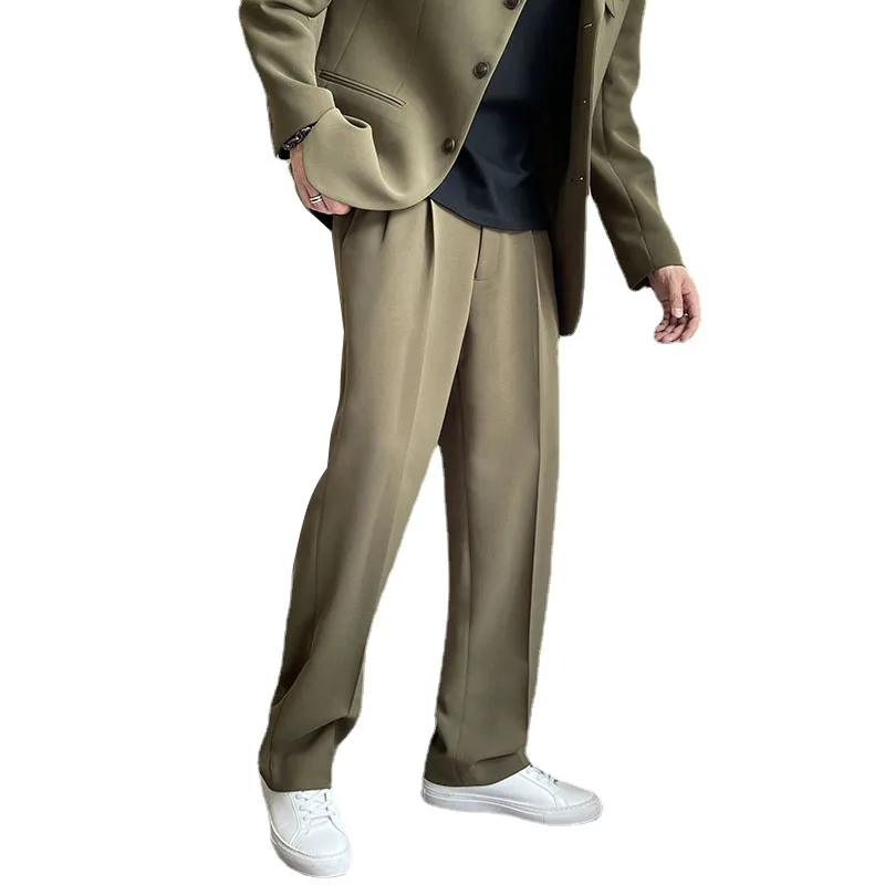 Men 2-button Loose Casual Pants Korean Trend Fashion Streetwear Straight Trousers Man Office Business Suit Pant
Men 2-button Loose Casual Pants Korean Trend Fashion Streetwear Straight Trousers Man Office Business Suit Pant