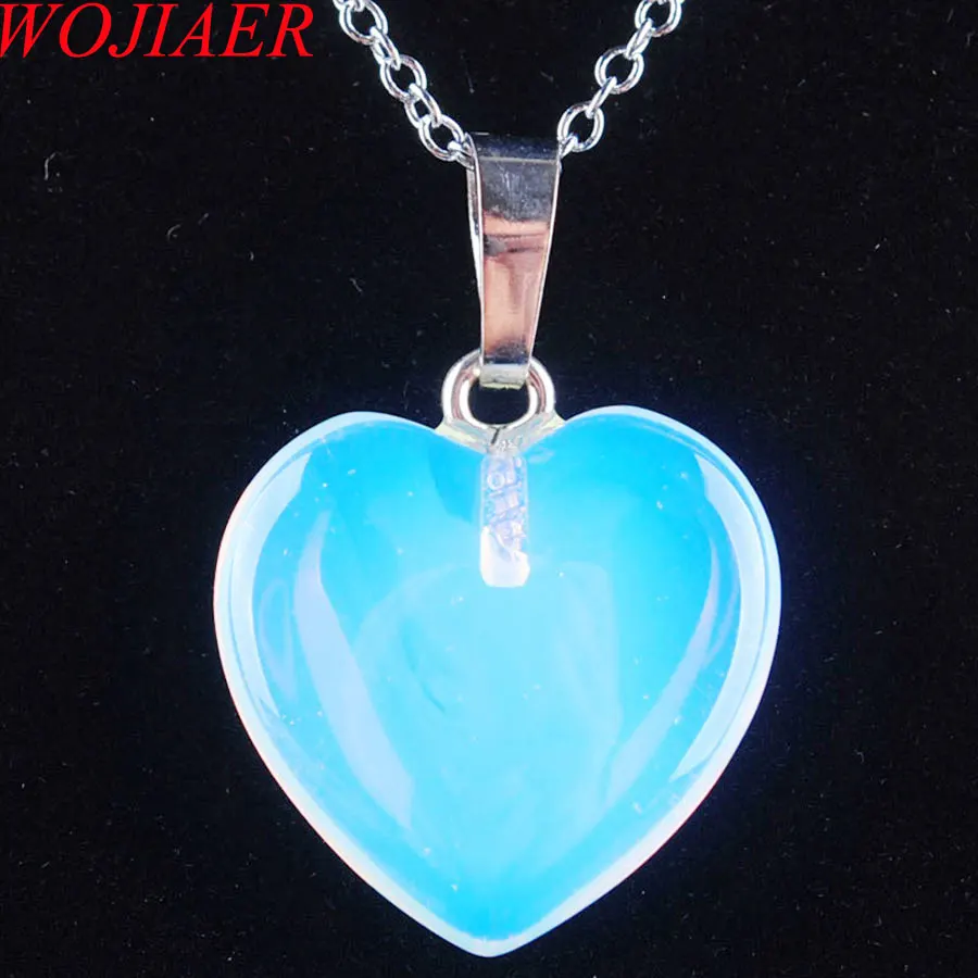 WOJIAER Natural Opalite Gem Stone Bead Heart Silver Plated Reiki Chakra Pendant PN3435
WOJIAER Natural Opalite Gem Stone Bead Heart Silver Plated Reiki Chakra Pendant PN3435